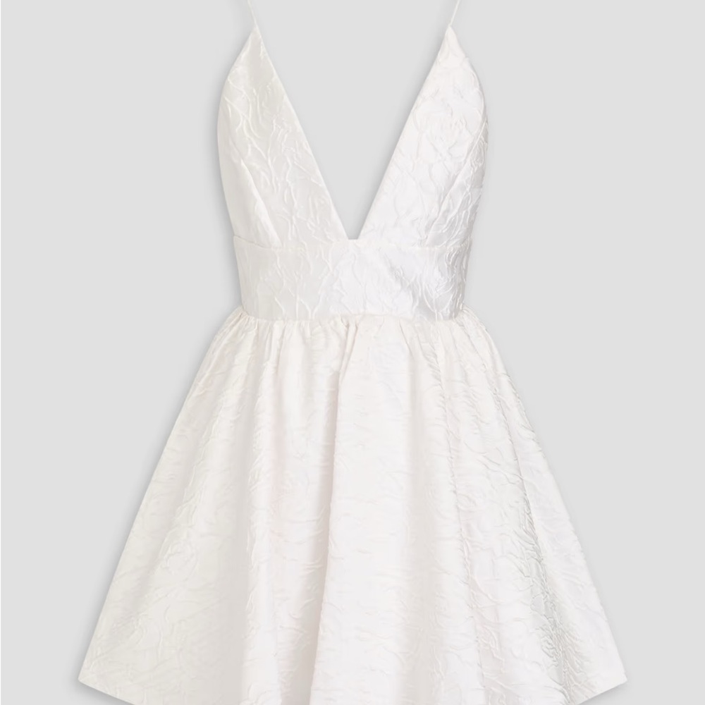 Alice + Olivia White Backless Dress